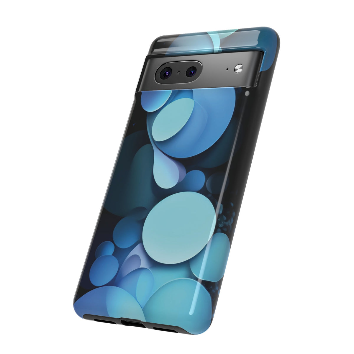 Abstract Blue balls in black Tough Phone Case