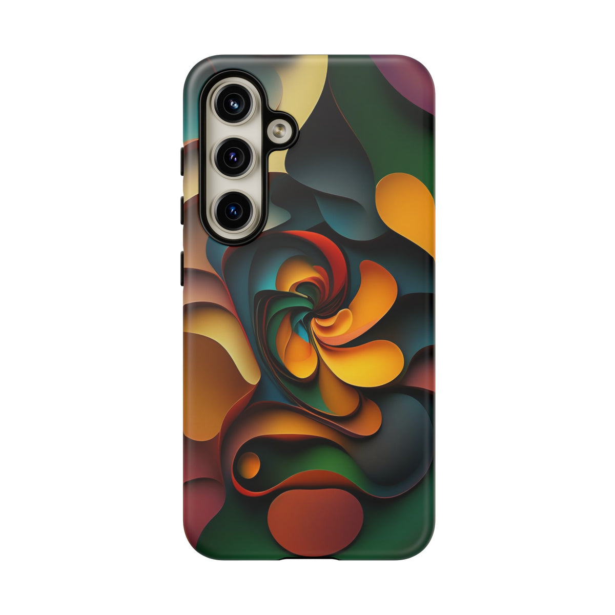 Colorful abstract design with a spiral design Tough Phone Cases