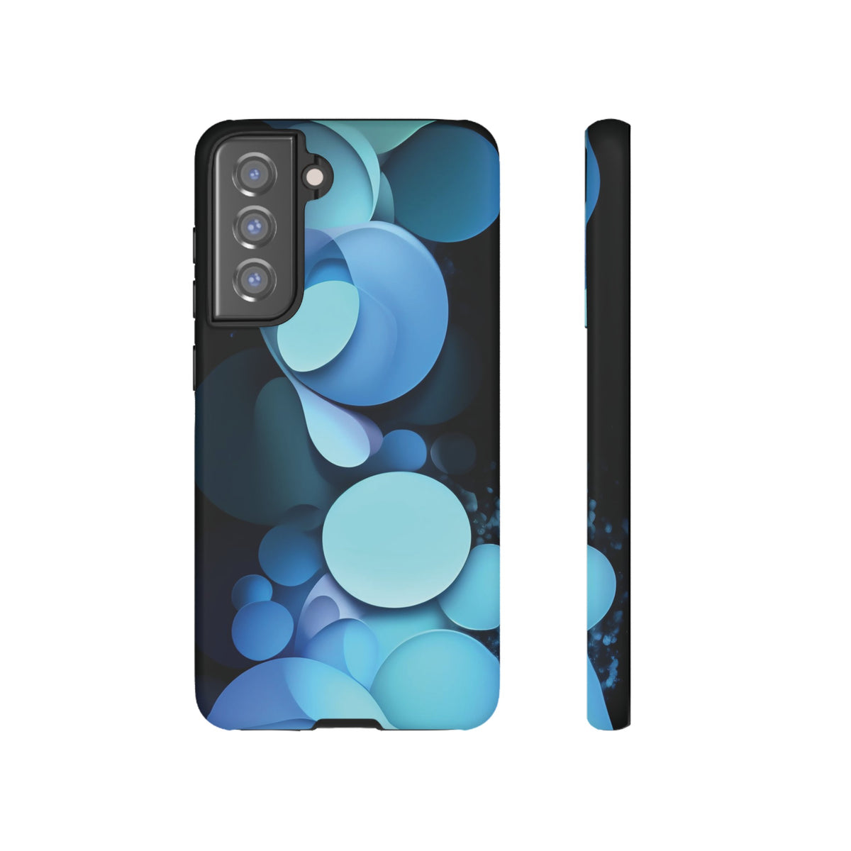 Abstract Blue balls in black Tough Phone Case