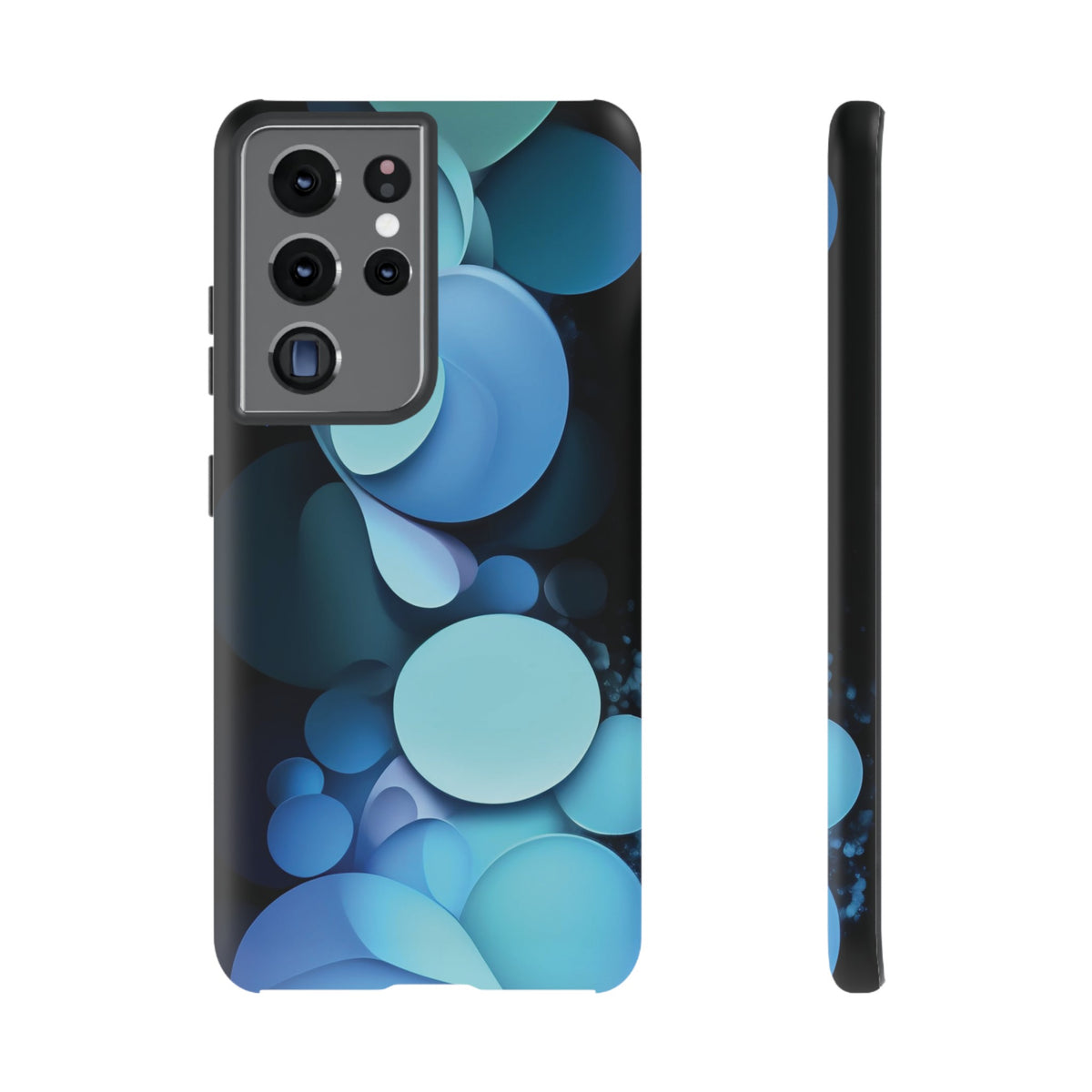 Abstract Blue balls in black Tough Phone Case