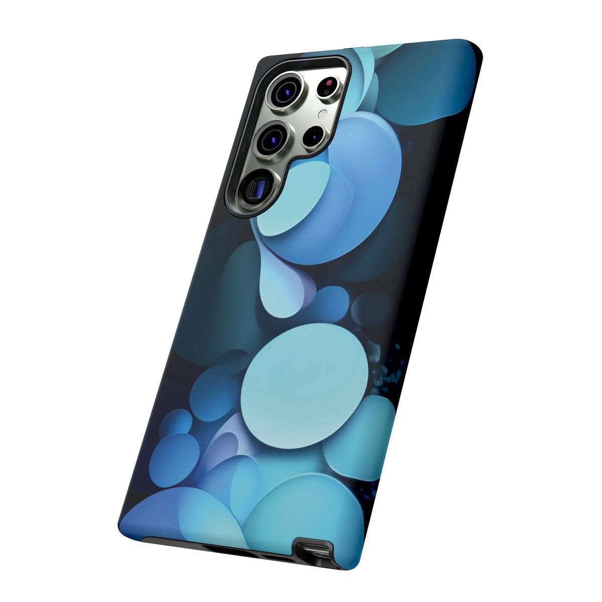 Abstract Blue balls in black Tough Phone Case