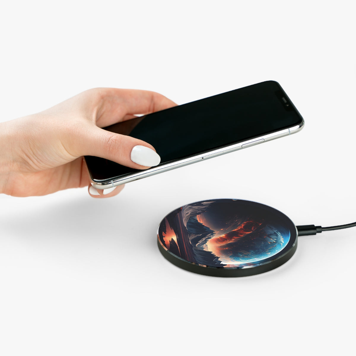 Galactic night sky astronomy themed Wireless Charger