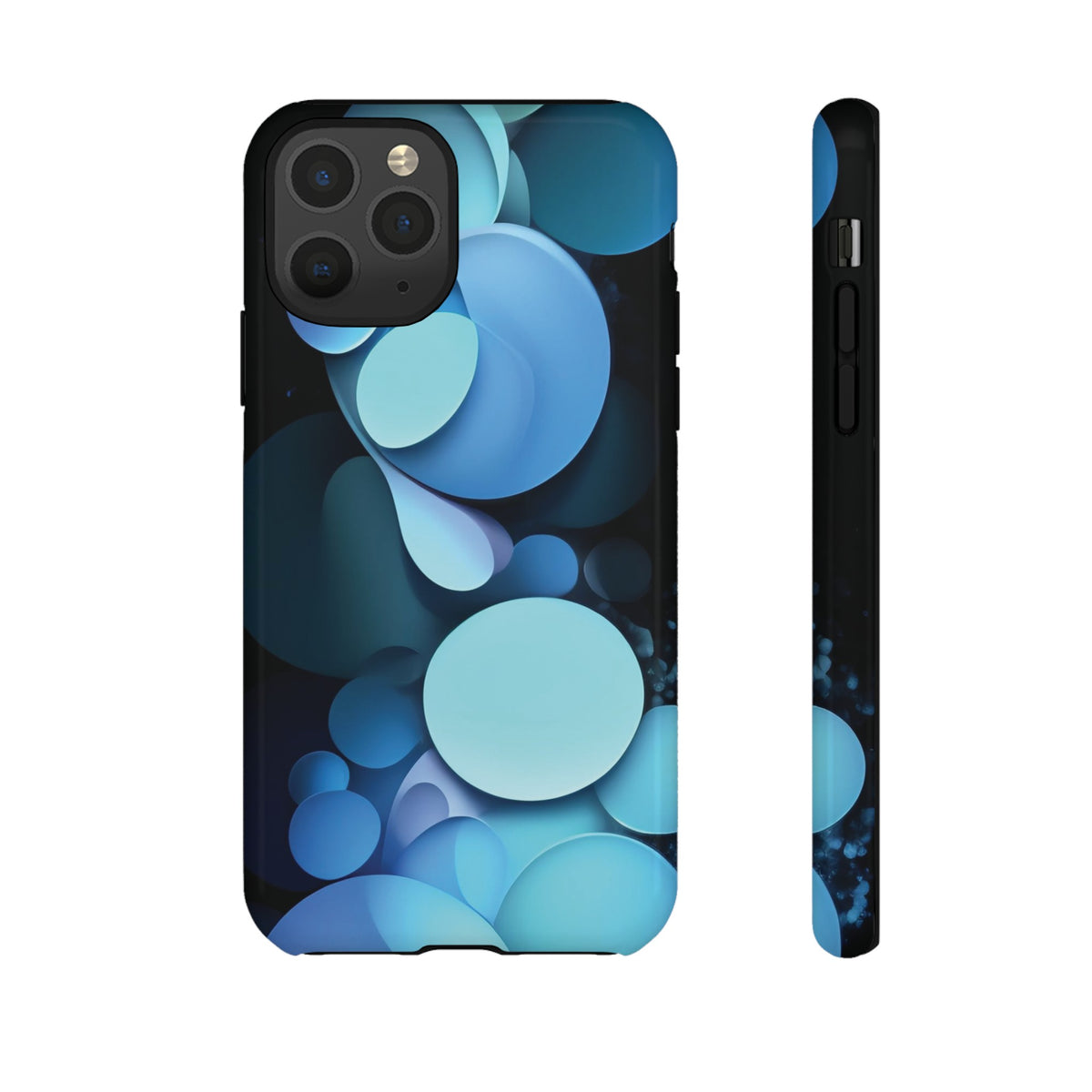 Abstract Blue balls in black Tough Phone Case