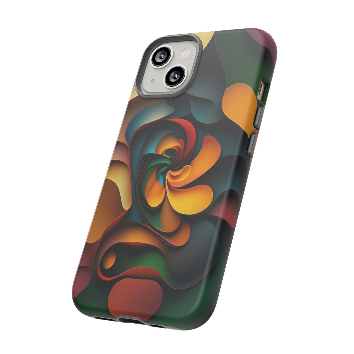 Colorful abstract design with a spiral design Tough Phone Cases