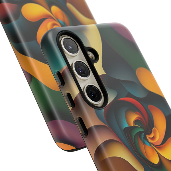 Colorful abstract design with a spiral design Tough Phone Cases