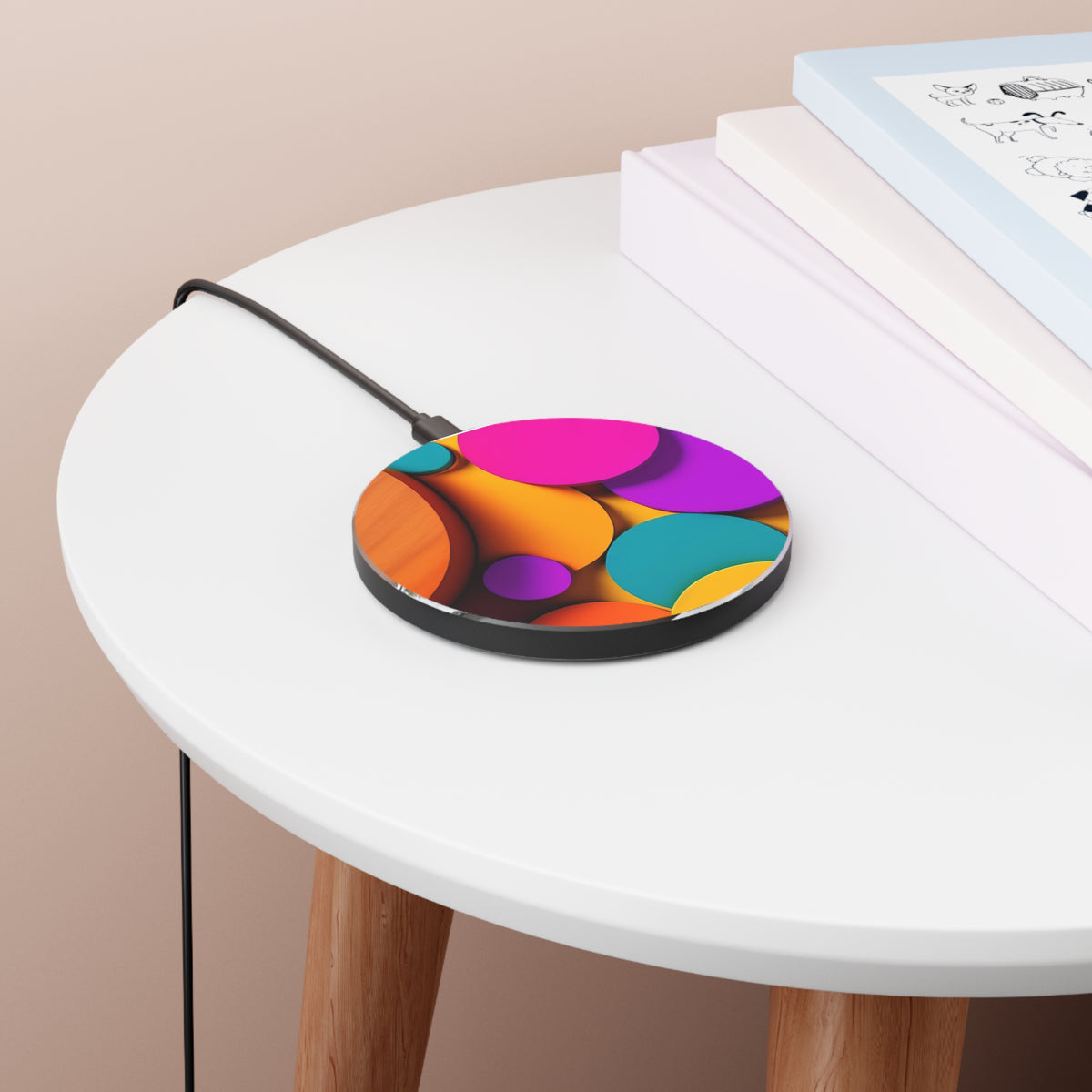 Colorful background with circles Wireless Charger