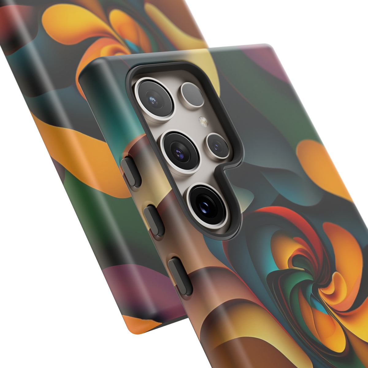 Colorful abstract design with a spiral design Tough Phone Cases