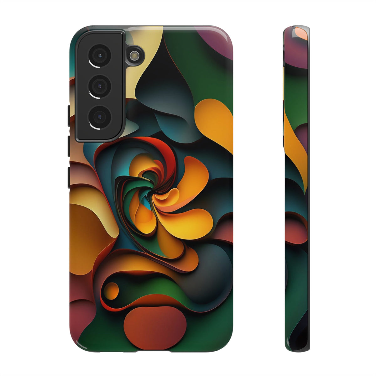 Colorful abstract design with a spiral design Tough Phone Cases