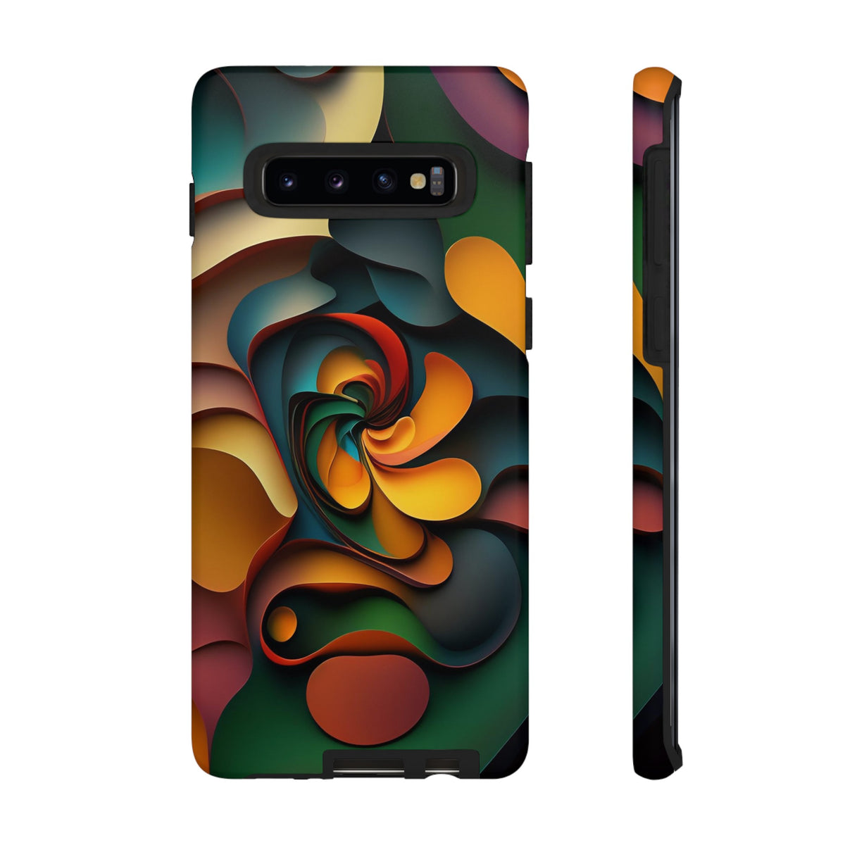 Colorful abstract design with a spiral design Tough Phone Cases