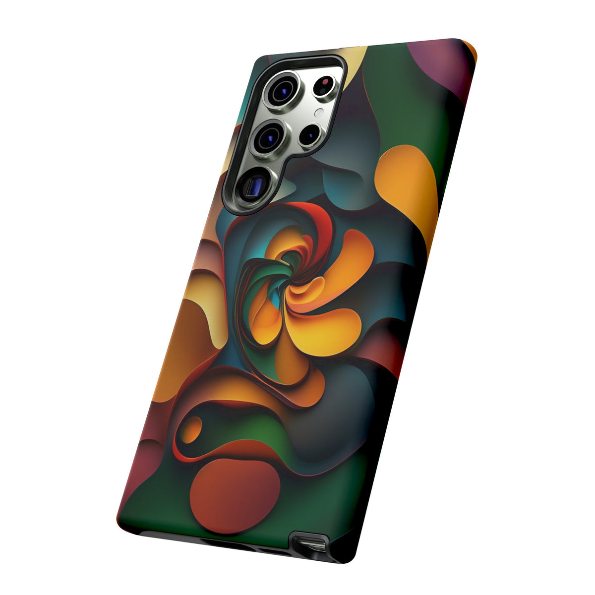 Colorful abstract design with a spiral design Tough Phone Cases