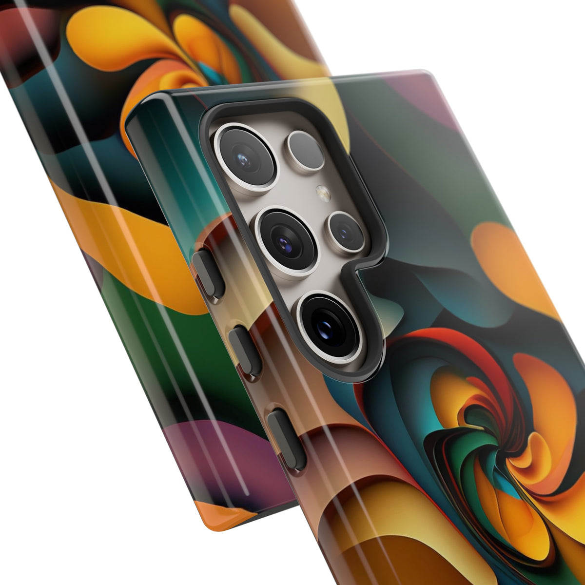 Colorful abstract design with a spiral design Tough Phone Cases