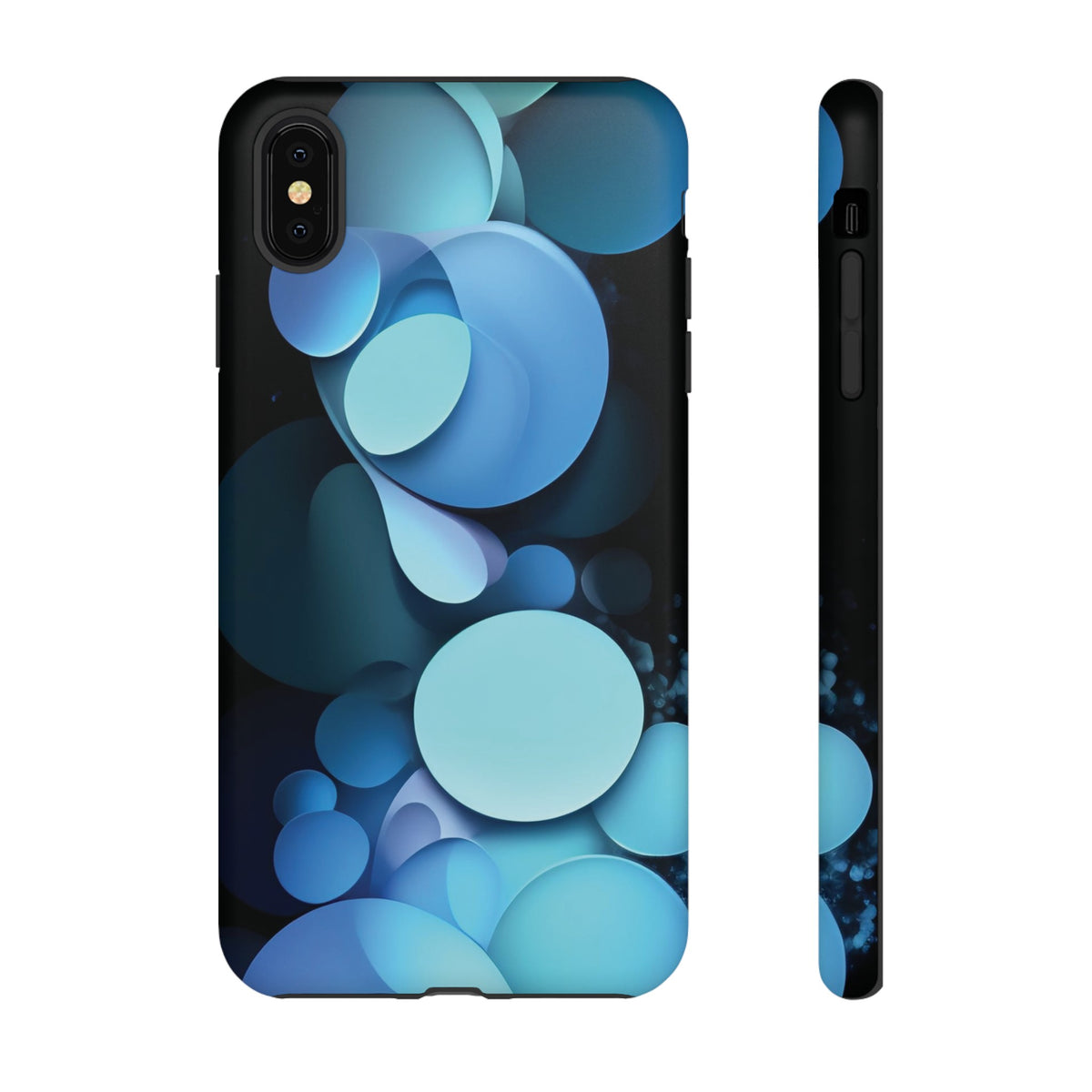 Abstract Blue balls in black Tough Phone Case