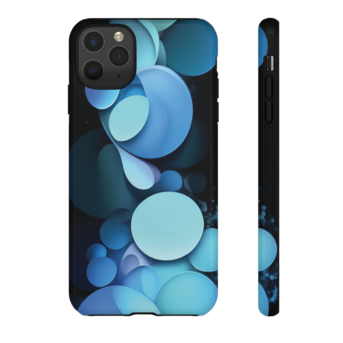 Abstract Blue balls in black Tough Phone Case