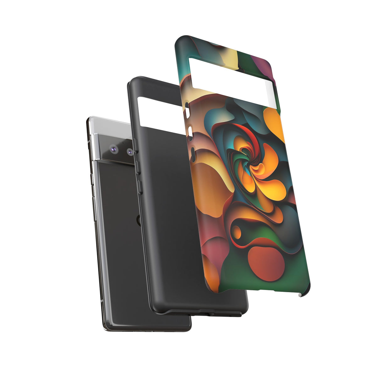 Colorful abstract design with a spiral design Tough Phone Cases