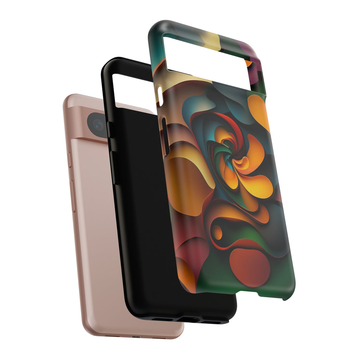 Colorful abstract design with a spiral design Tough Phone Cases