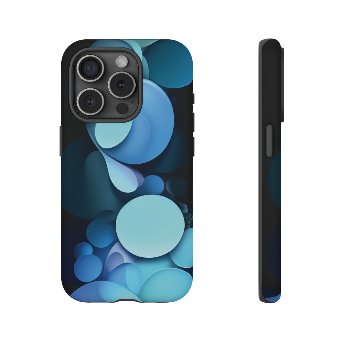 Abstract Blue balls in black Tough Phone Case