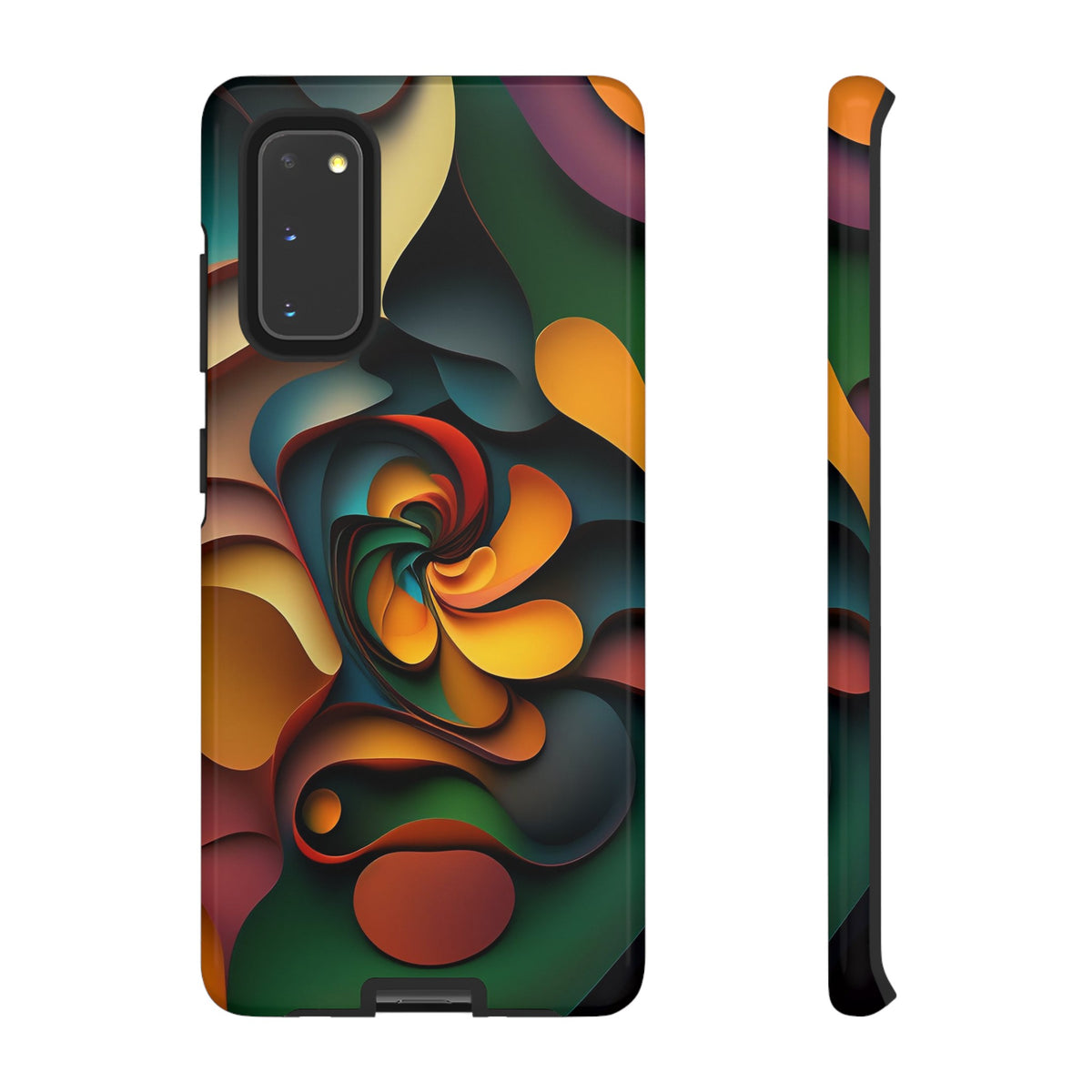 Colorful abstract design with a spiral design Tough Phone Cases