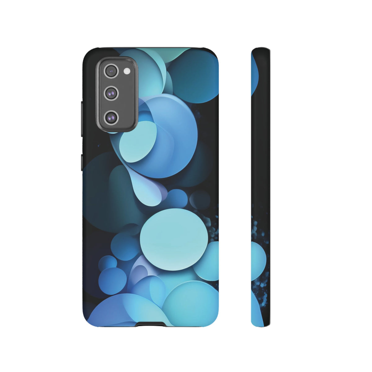 Abstract Blue balls in black Tough Phone Case