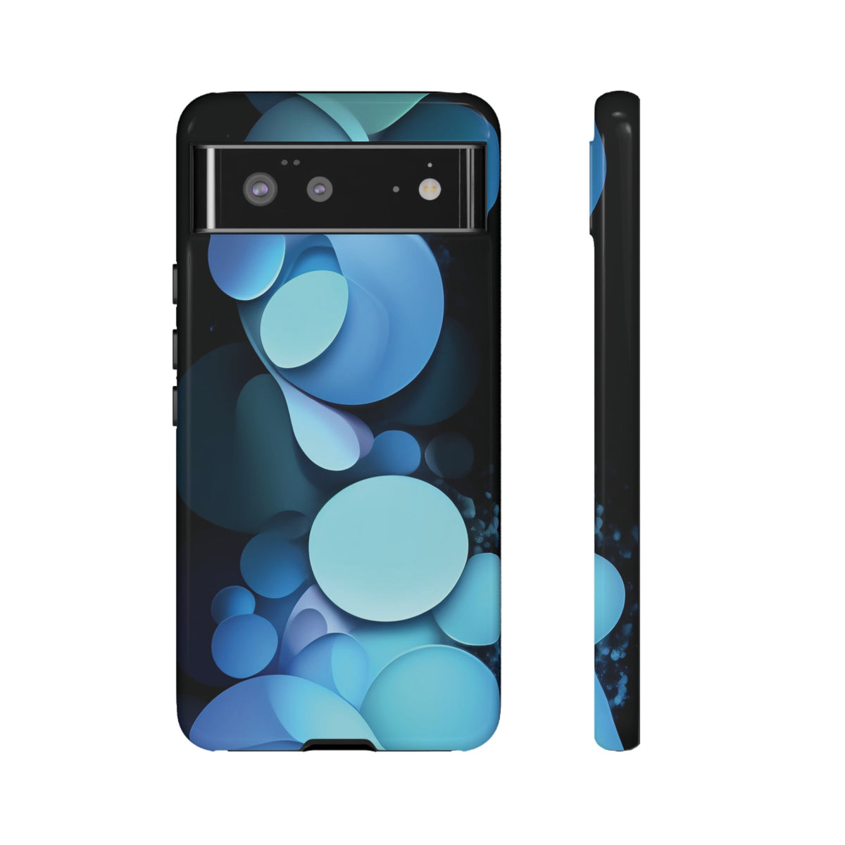 Abstract Blue balls in black Tough Phone Case