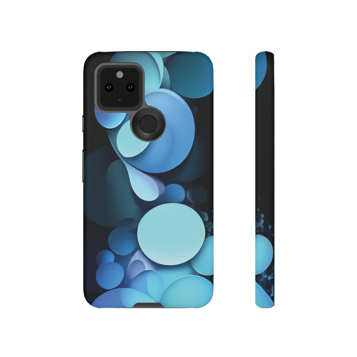 Abstract Blue balls in black Tough Phone Case