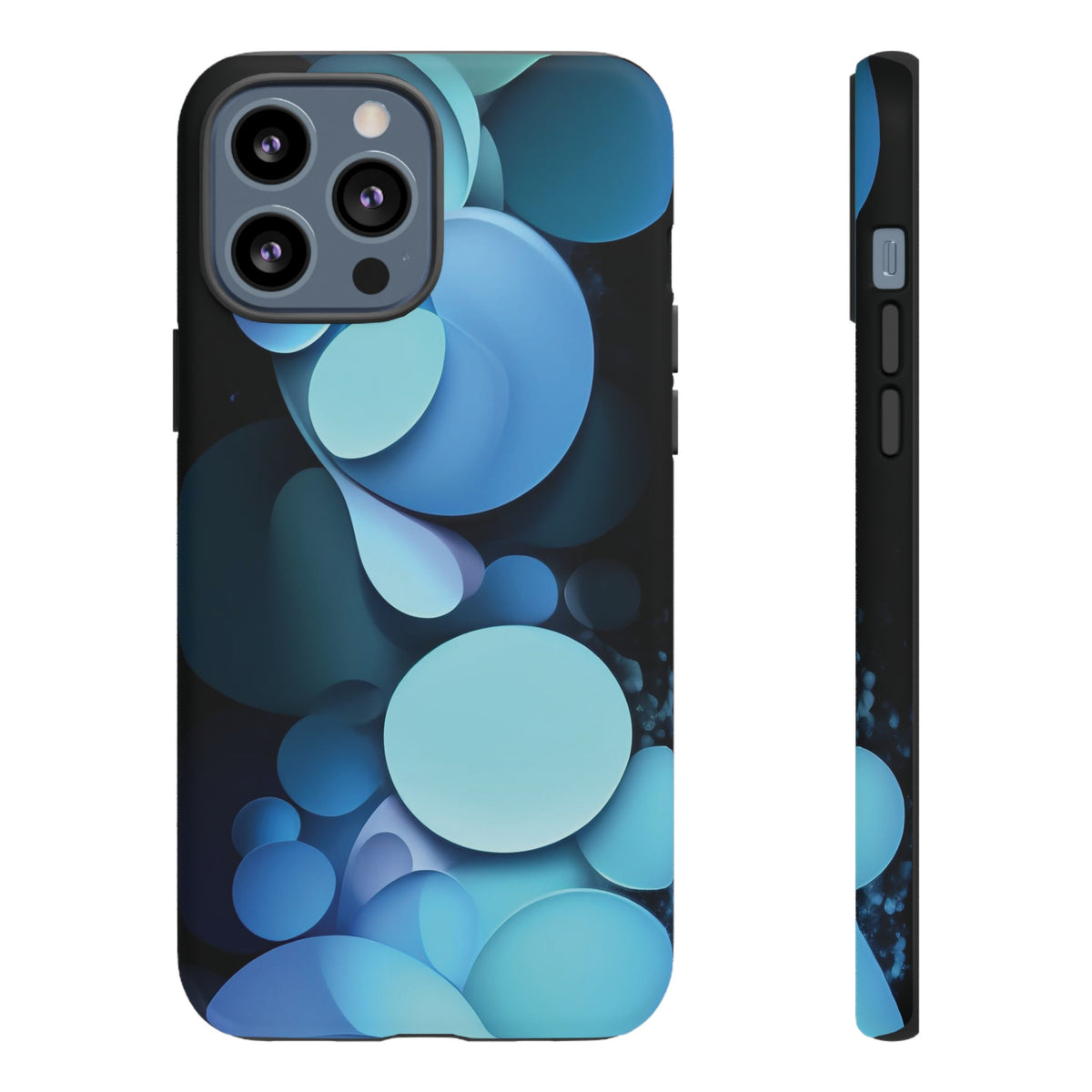 Abstract Blue balls in black Tough Phone Case