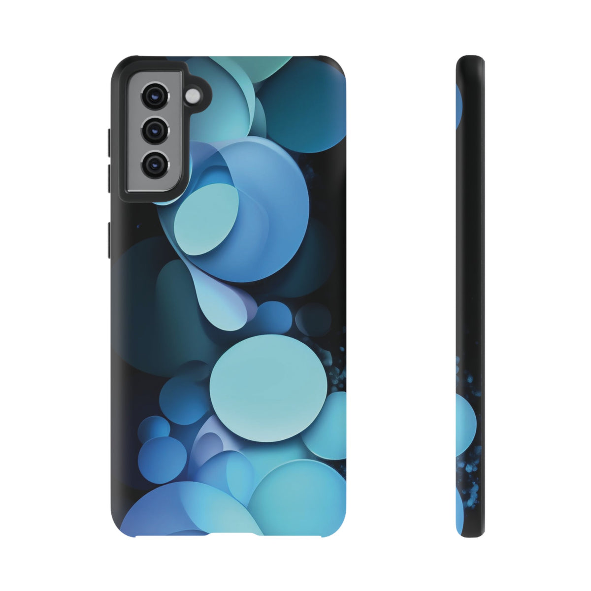 Abstract Blue balls in black Tough Phone Case