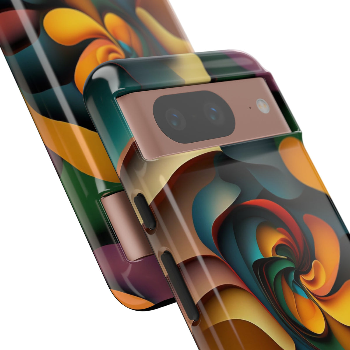 Colorful abstract design with a spiral design Tough Phone Cases