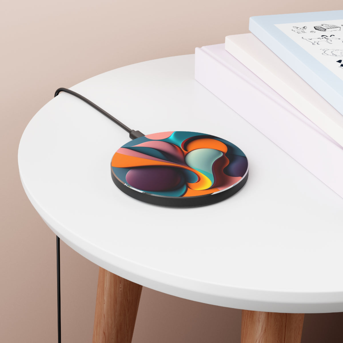 Colorful paper cutout design Wireless Charger