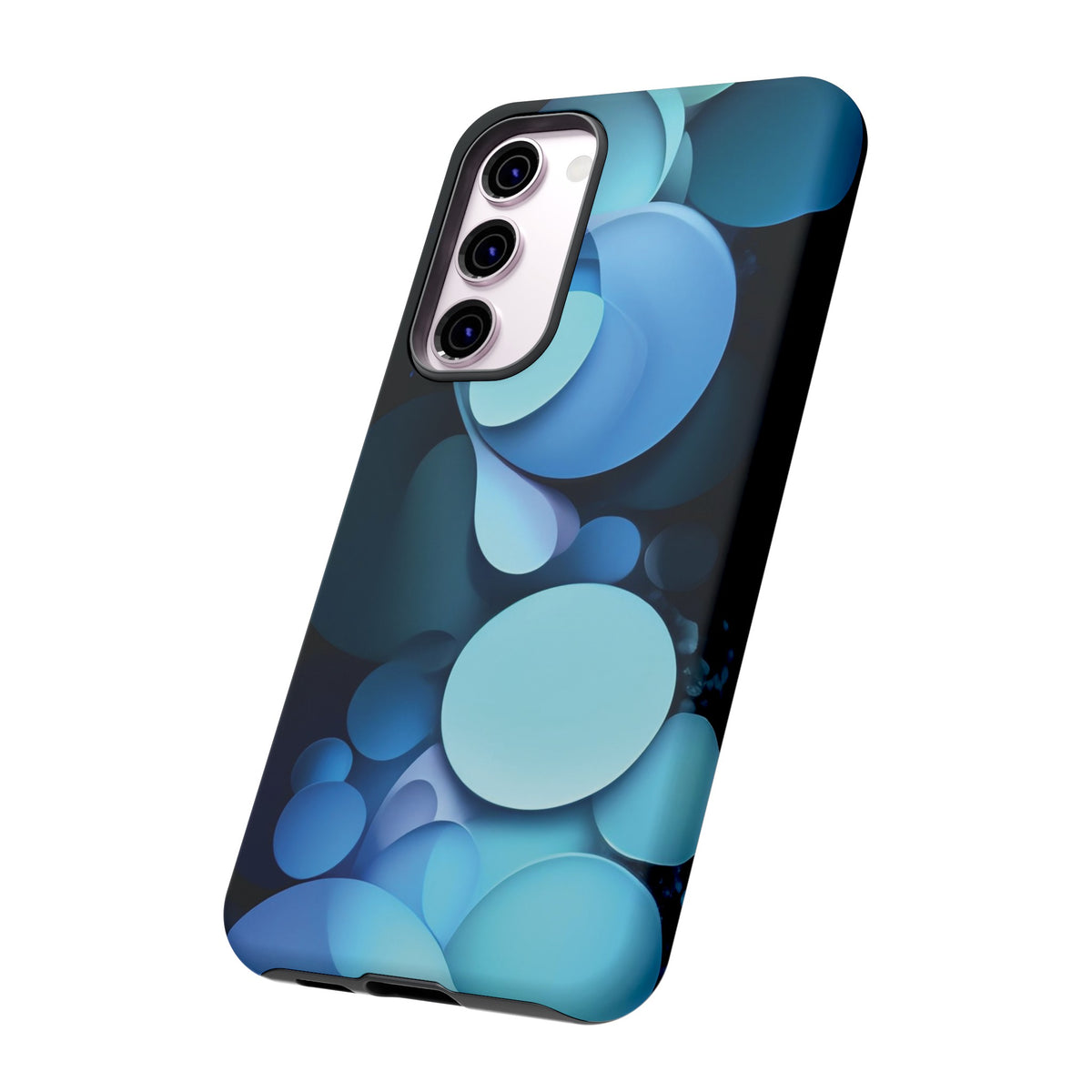 Abstract Blue balls in black Tough Phone Case