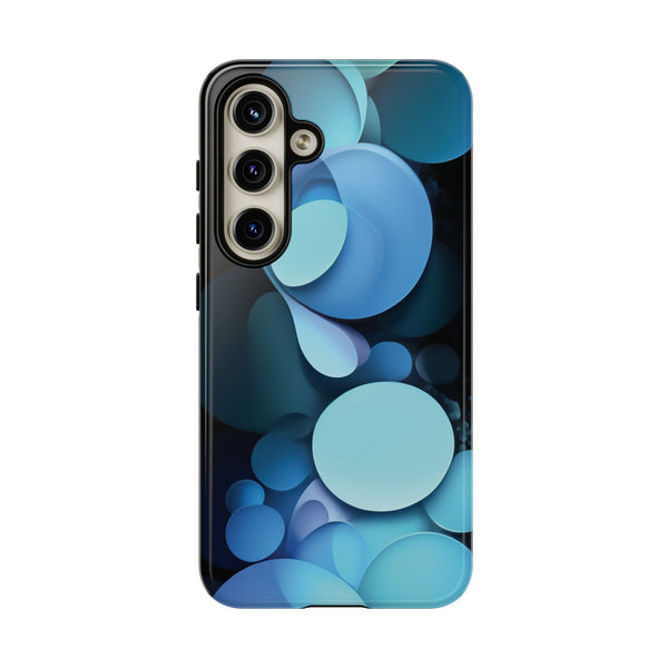 Abstract Blue balls in black Tough Phone Case