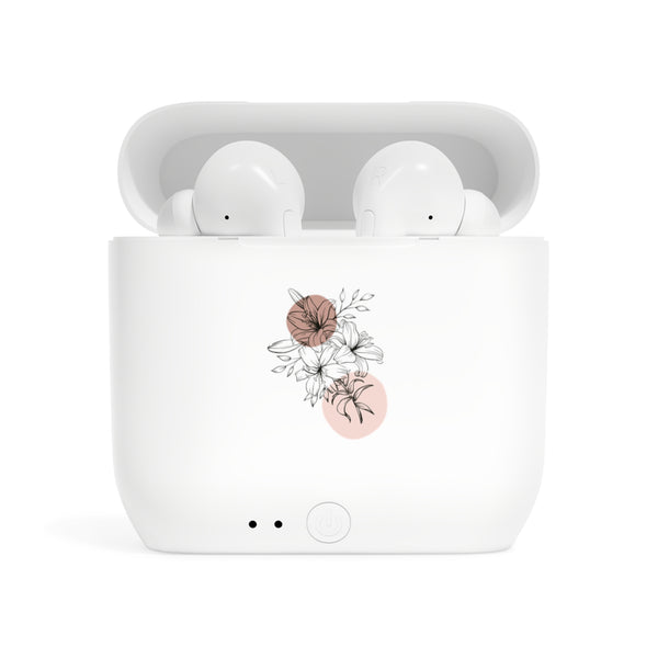 Bold Flowers with colored shapes Wireless Earbuds