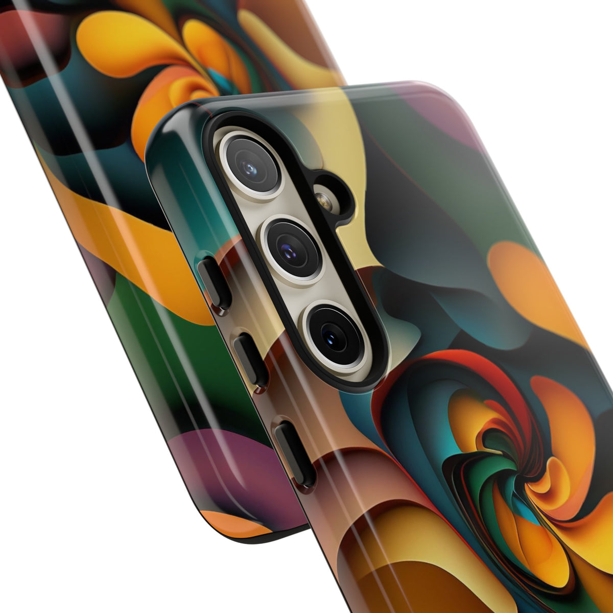 Colorful abstract design with a spiral design Tough Phone Cases