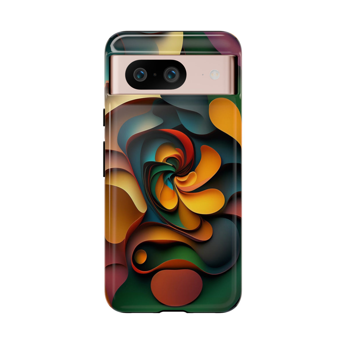 Colorful abstract design with a spiral design Tough Phone Cases