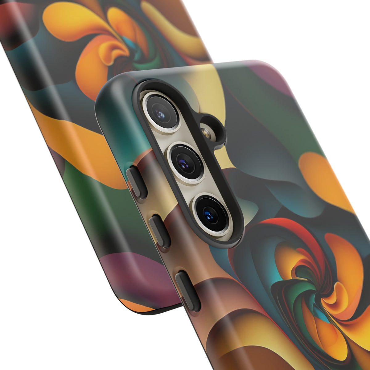 Colorful abstract design with a spiral design Tough Phone Cases