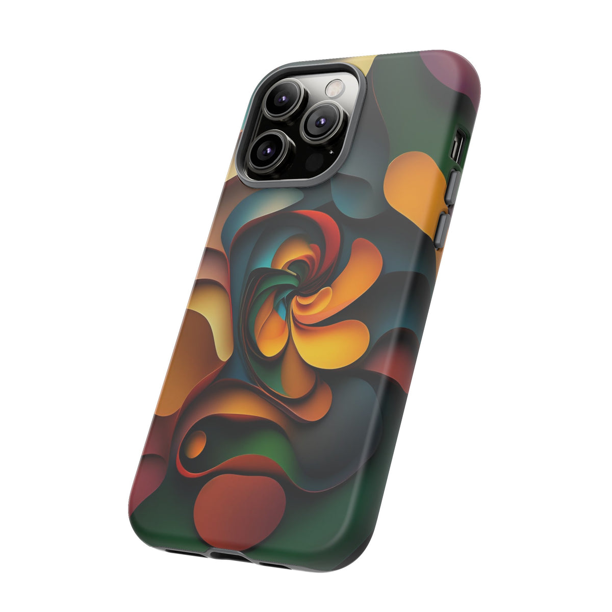 Colorful abstract design with a spiral design Tough Phone Cases