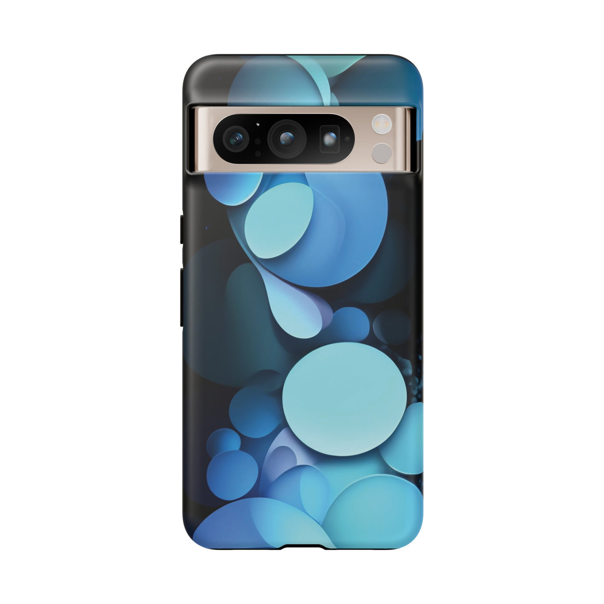 Abstract Blue balls in black Tough Phone Case