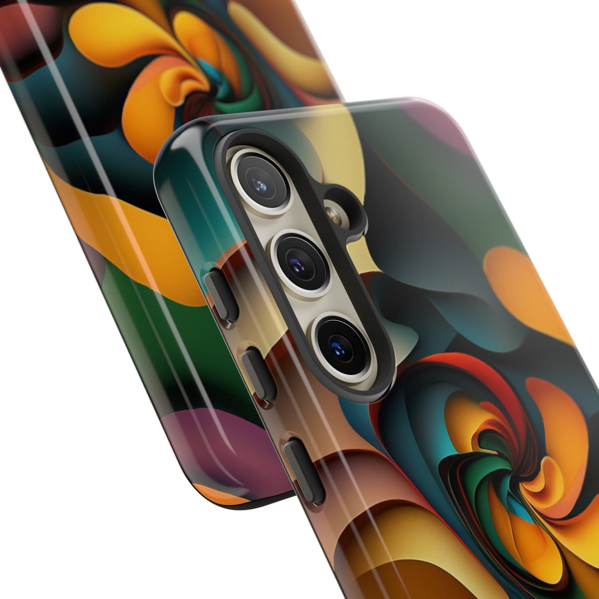 Colorful abstract design with a spiral design Tough Phone Cases