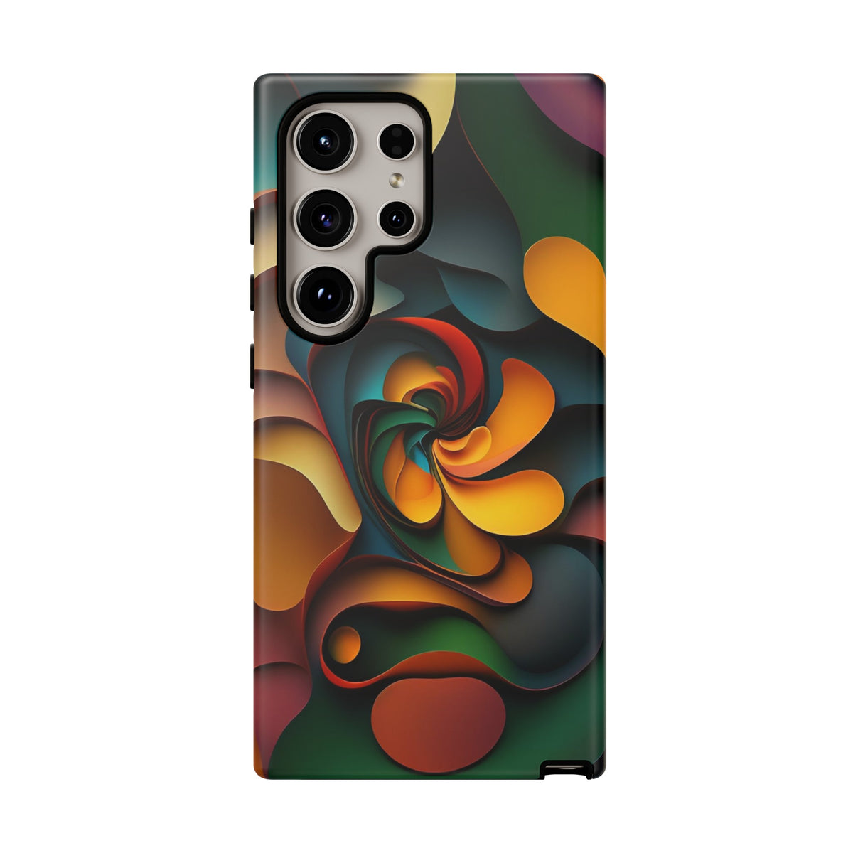 Colorful abstract design with a spiral design Tough Phone Cases