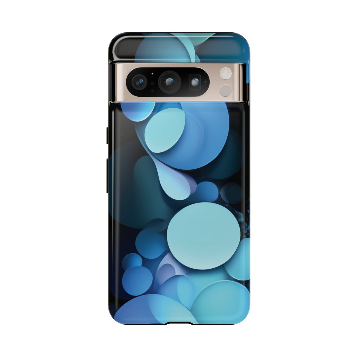 Abstract Blue balls in black Tough Phone Case