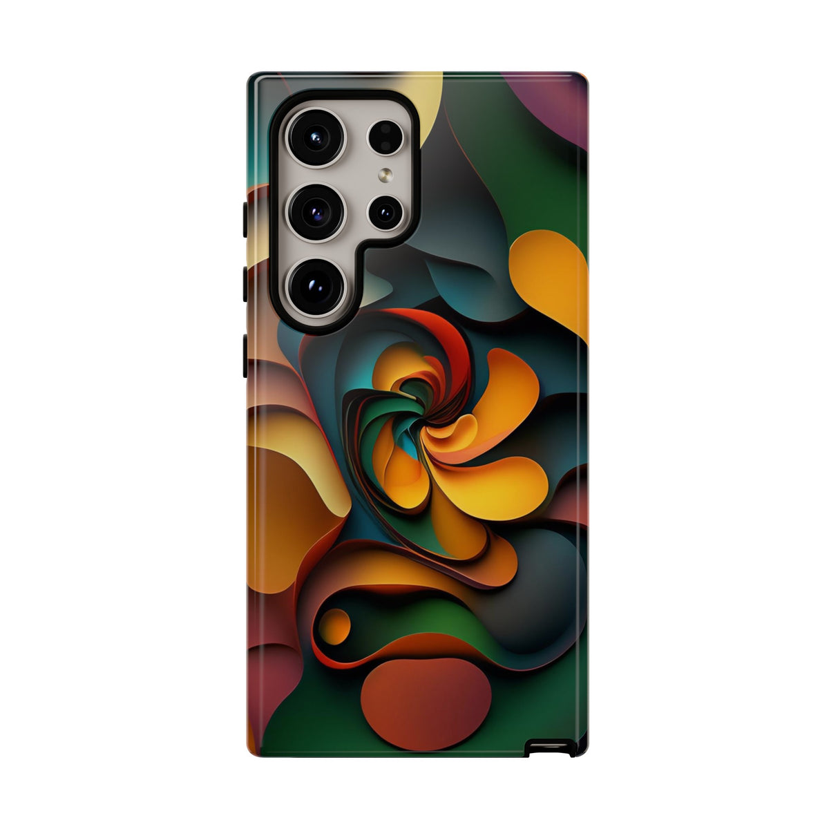 Colorful abstract design with a spiral design Tough Phone Cases