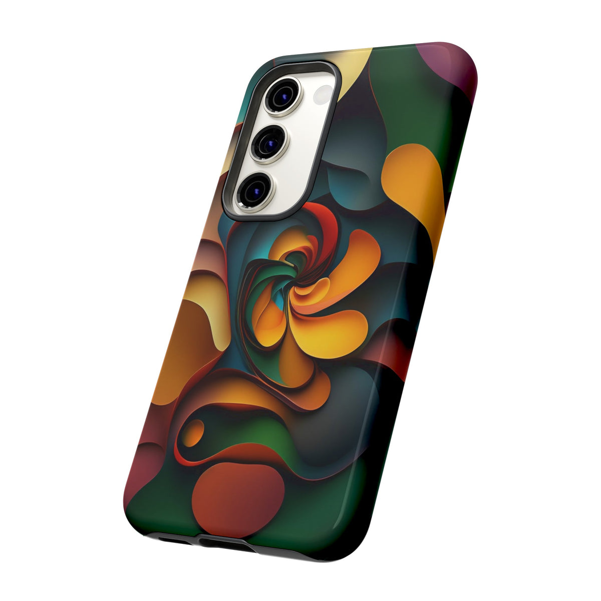 Colorful abstract design with a spiral design Tough Phone Cases