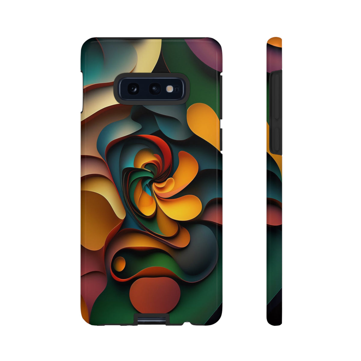 Colorful abstract design with a spiral design Tough Phone Cases