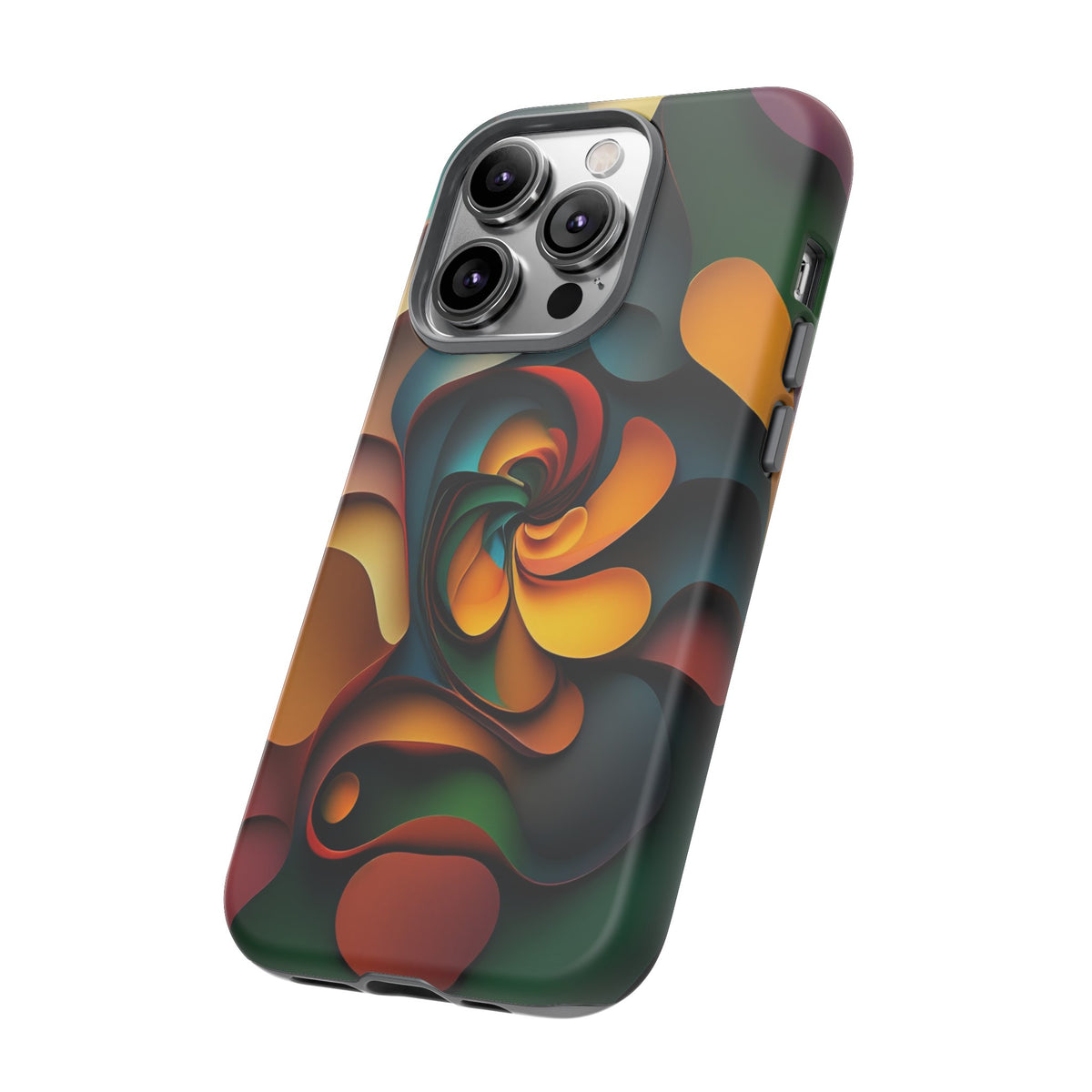 Colorful abstract design with a spiral design Tough Phone Cases