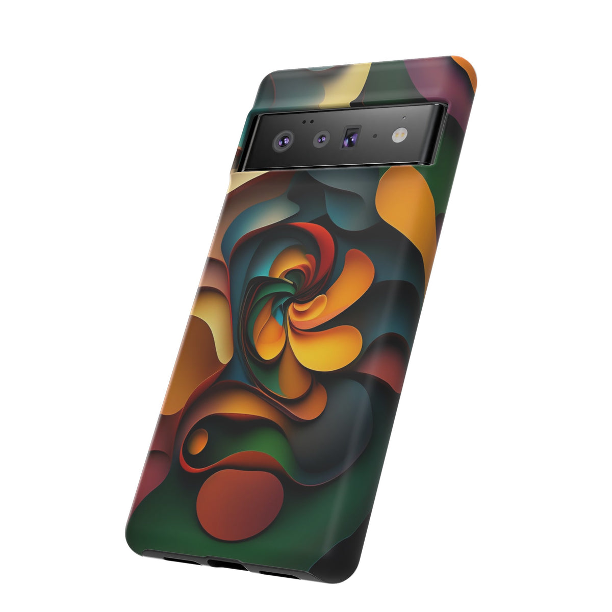 Colorful abstract design with a spiral design Tough Phone Cases