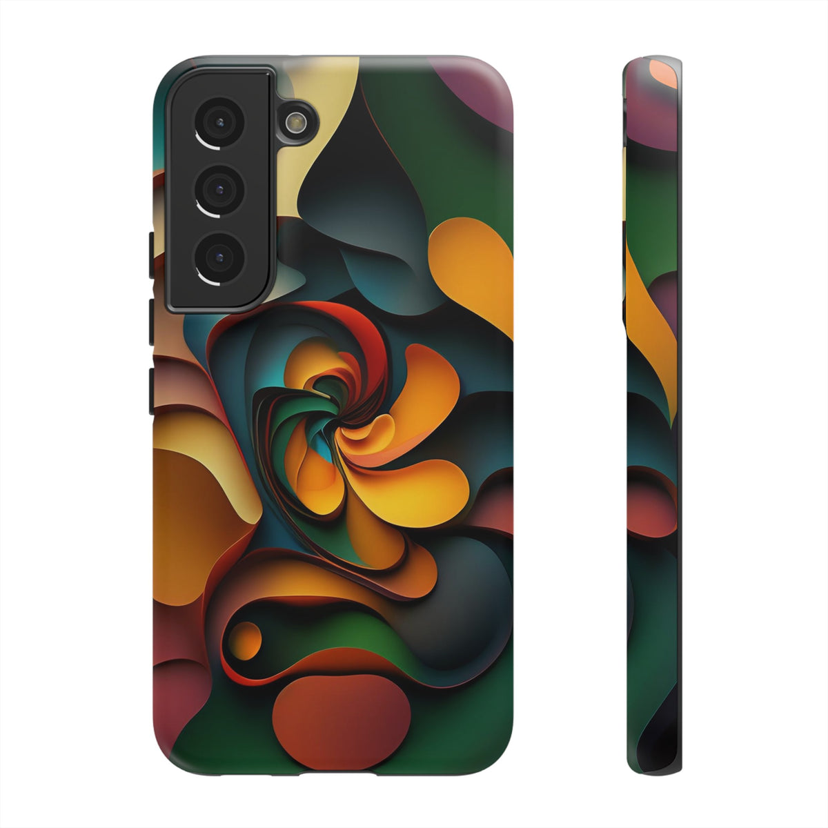 Colorful abstract design with a spiral design Tough Phone Cases