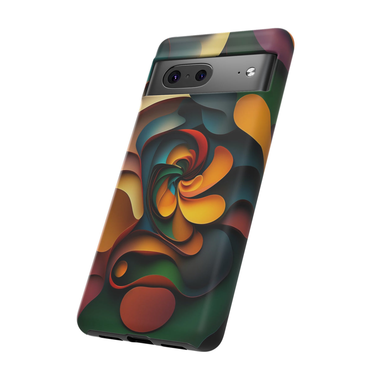 Colorful abstract design with a spiral design Tough Phone Cases