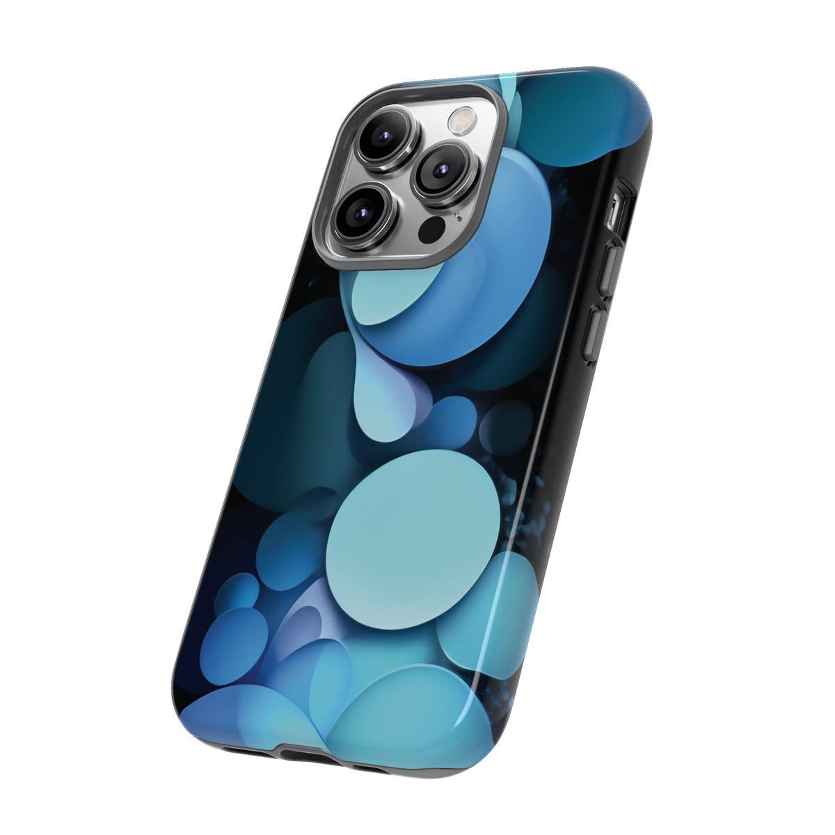 Abstract Blue balls in black Tough Phone Case