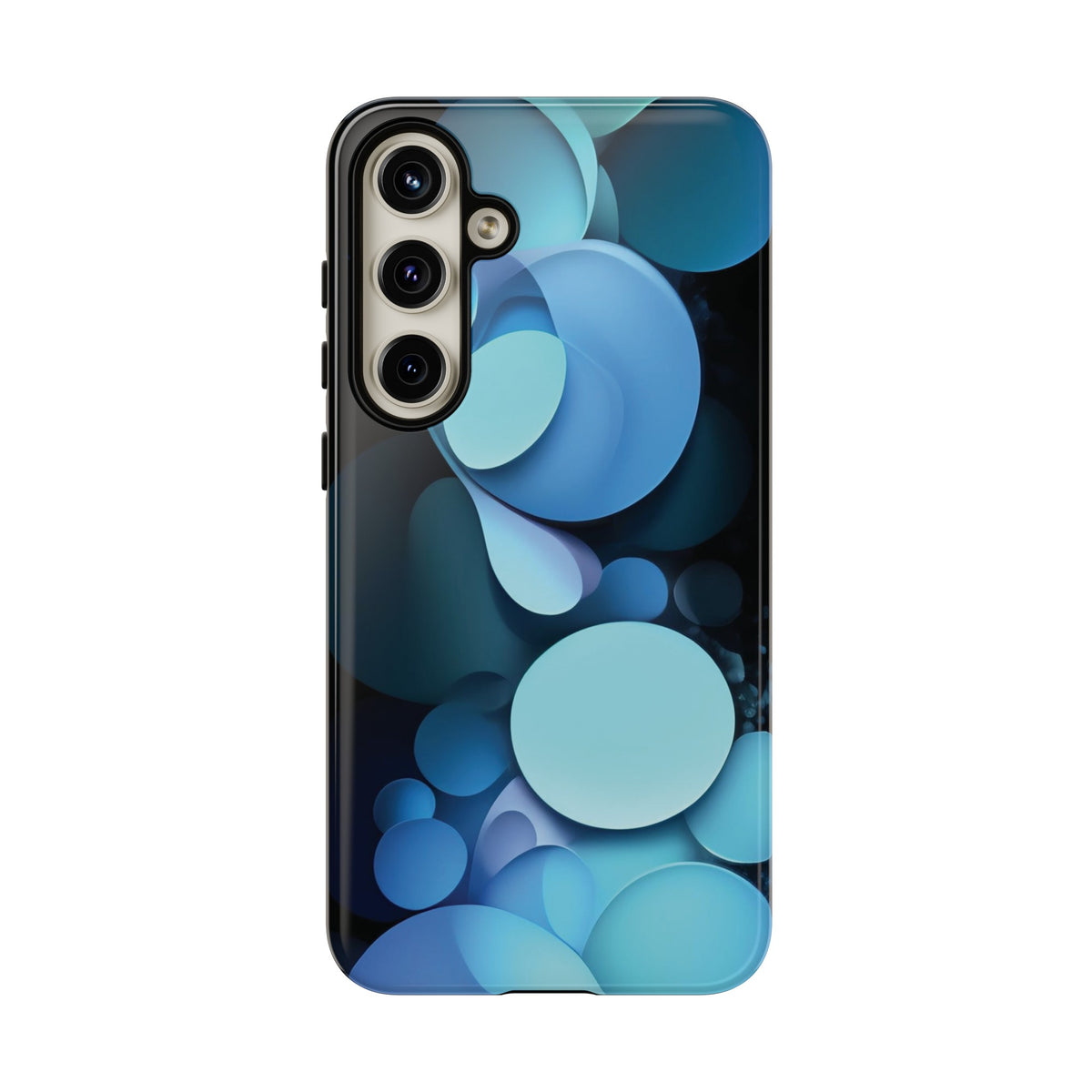 Abstract Blue balls in black Tough Phone Case