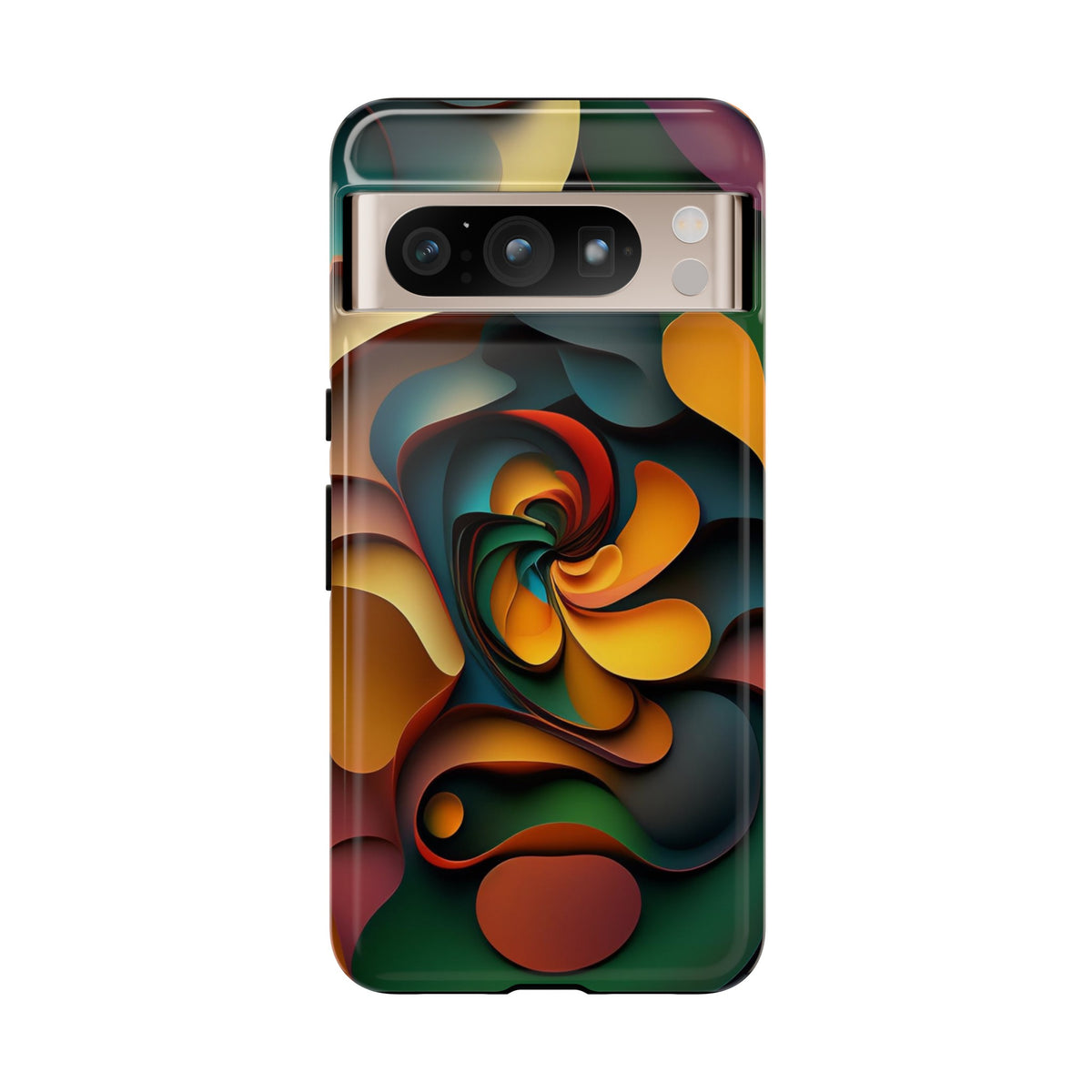 Colorful abstract design with a spiral design Tough Phone Cases