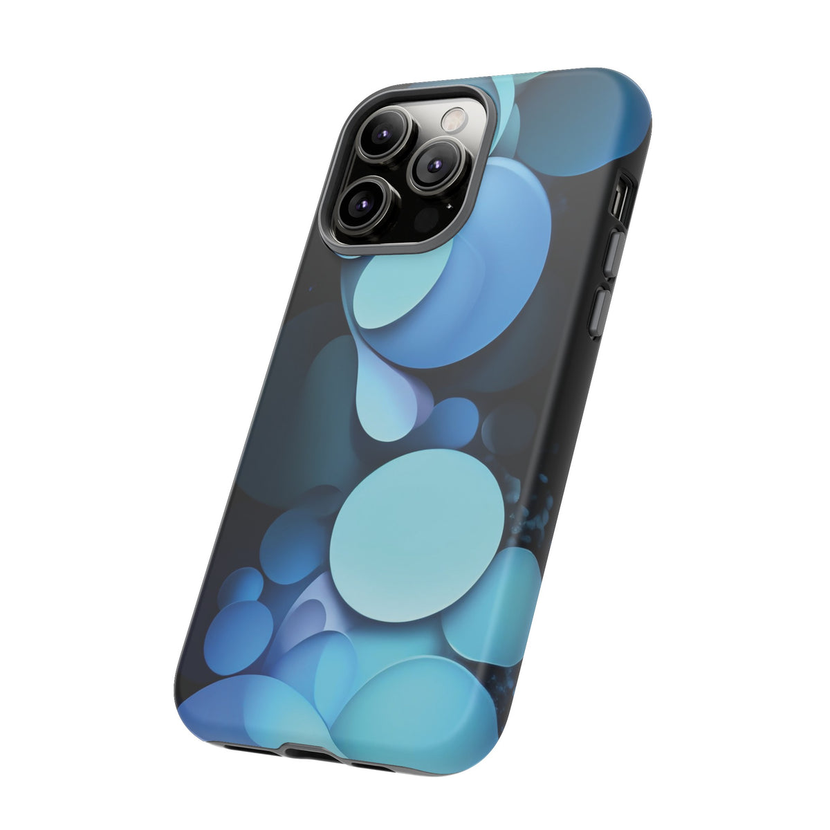 Abstract Blue balls in black Tough Phone Case